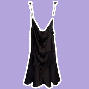 BLACK SLIP DRESS WITH DROP NECK!